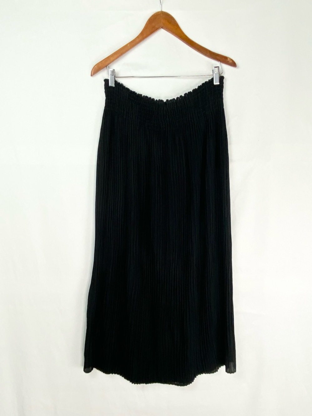 Vintage‎ Kaneko Los Angeles Maxi Skirt Size Large XL Smocked Black